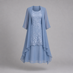 Amelia | Women's Wedding Guest Flowing Sheer Sleeve Midi Dress