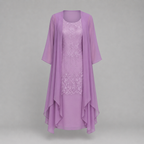 Amelia | Women's Wedding Guest Flowing Sheer Sleeve Midi Dress