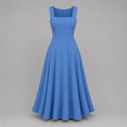 Camille | Women's Wedding Guest Elegant Square Neck Midi Dress