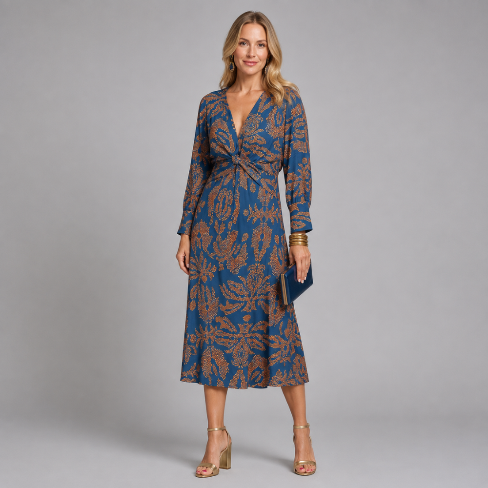 Eliana | Women's Wedding Guest A-Line Maxi Dress