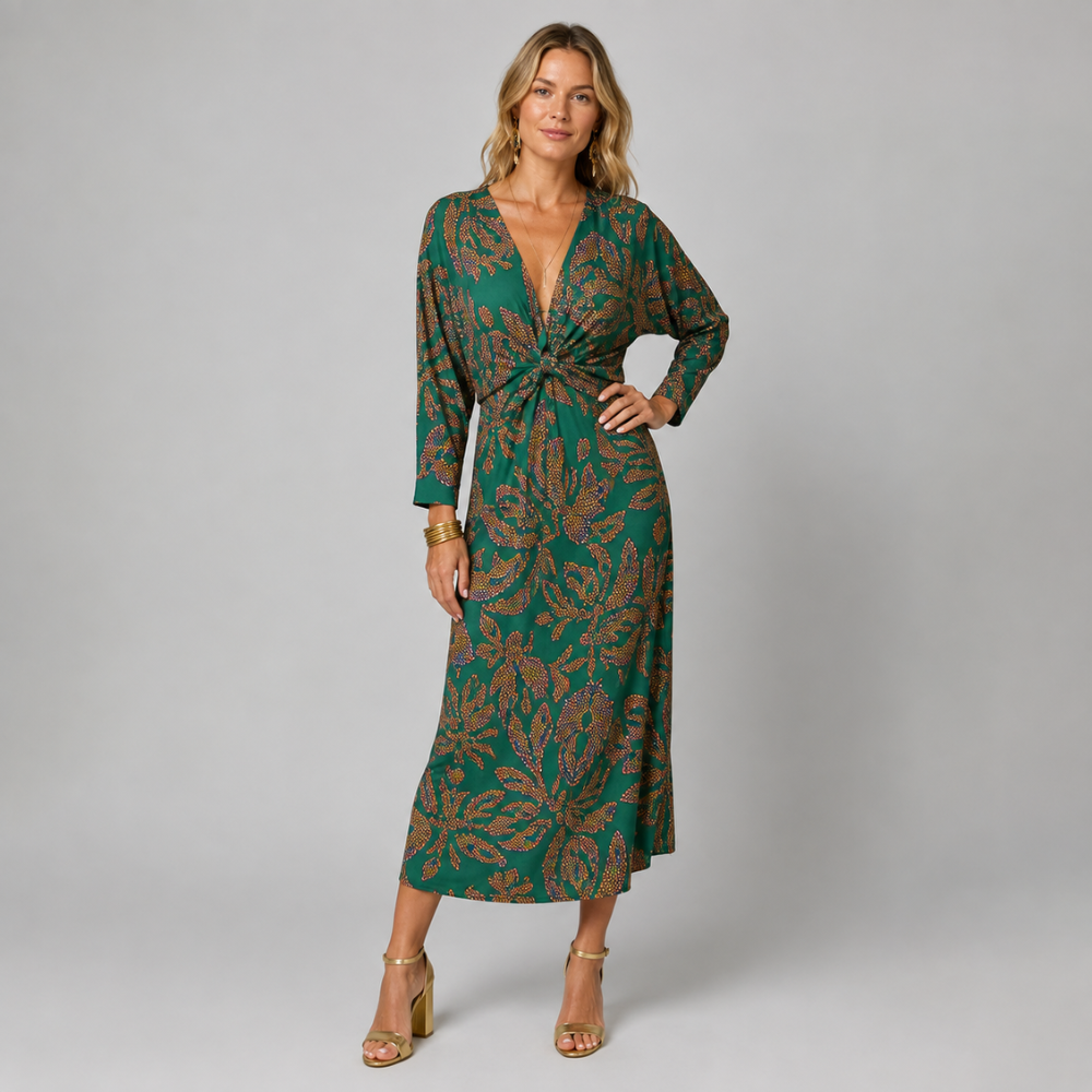 Eliana | Women's Wedding Guest A-Line Maxi Dress