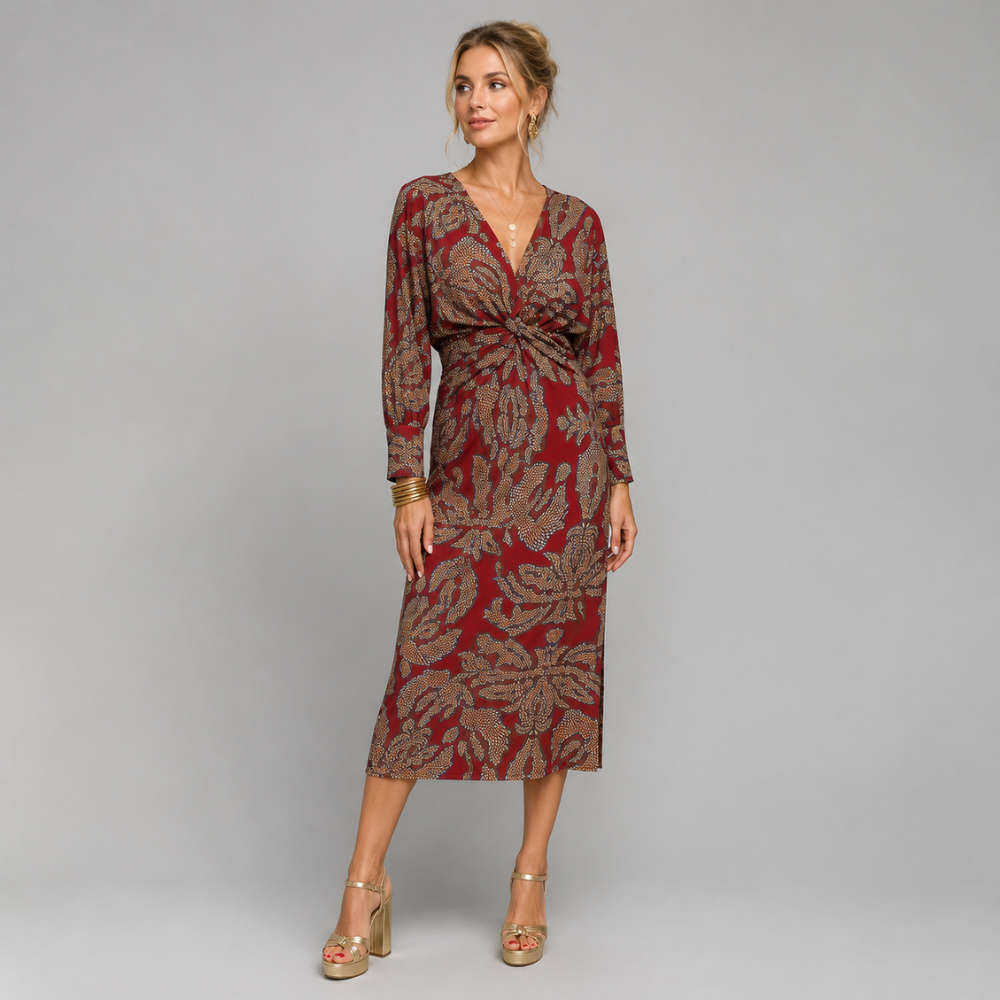 Eliana | Women's Wedding Guest A-Line Maxi Dress