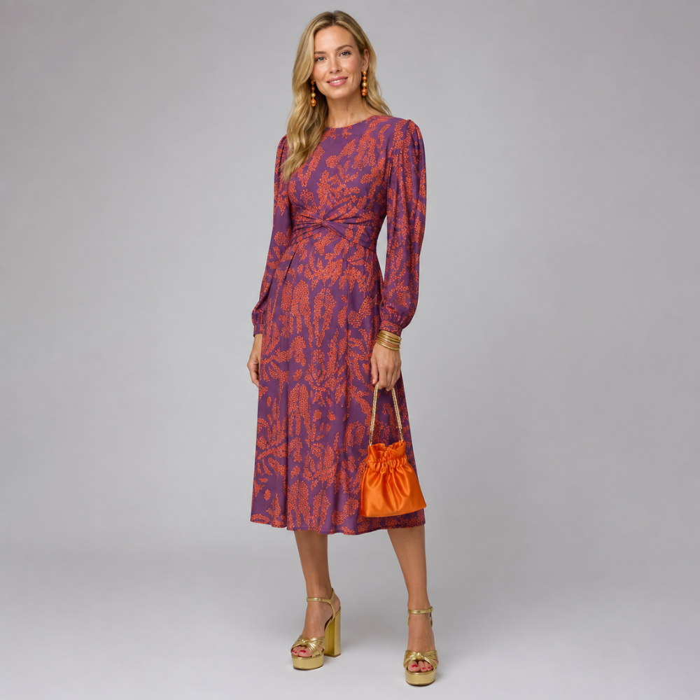 Eliana | Women's Wedding Guest A-Line Maxi Dress