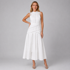 Elodie | Women's Sleeveless Lace Midi Wedding Guest Dress