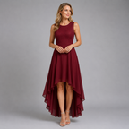Madeline | Women's Wedding Guest Elegant High-Low Dress