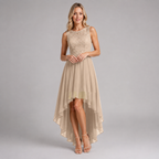 Madeline | Women's Wedding Guest Elegant High-Low Dress
