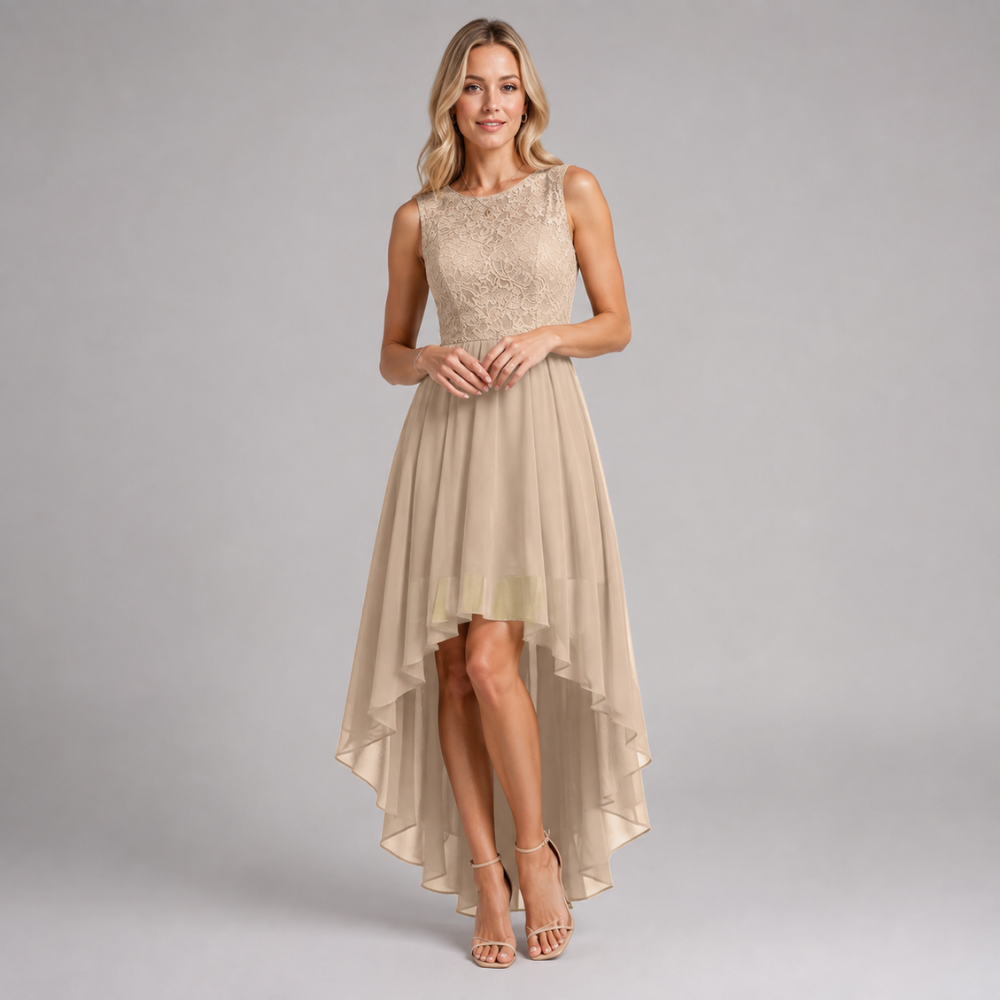 Madeline | Women's Wedding Guest Elegant High-Low Dress