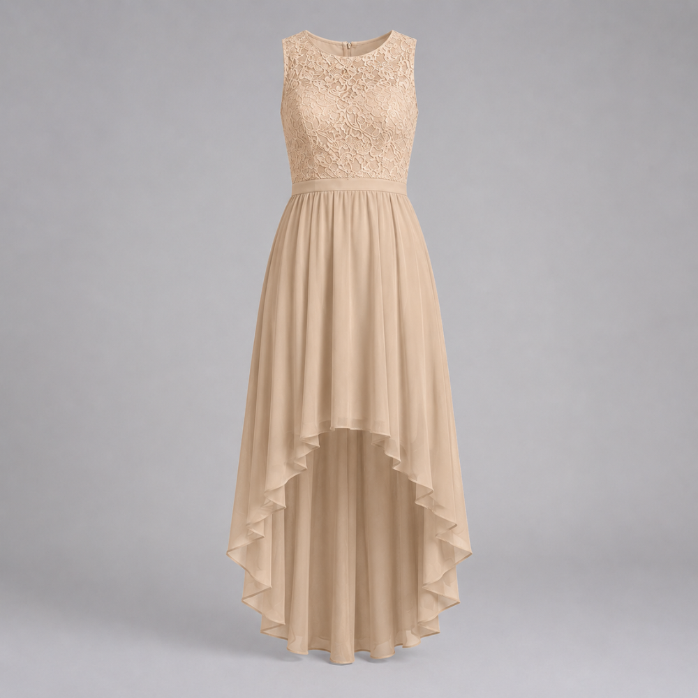 Madeline | Women's Wedding Guest Elegant High-Low Dress