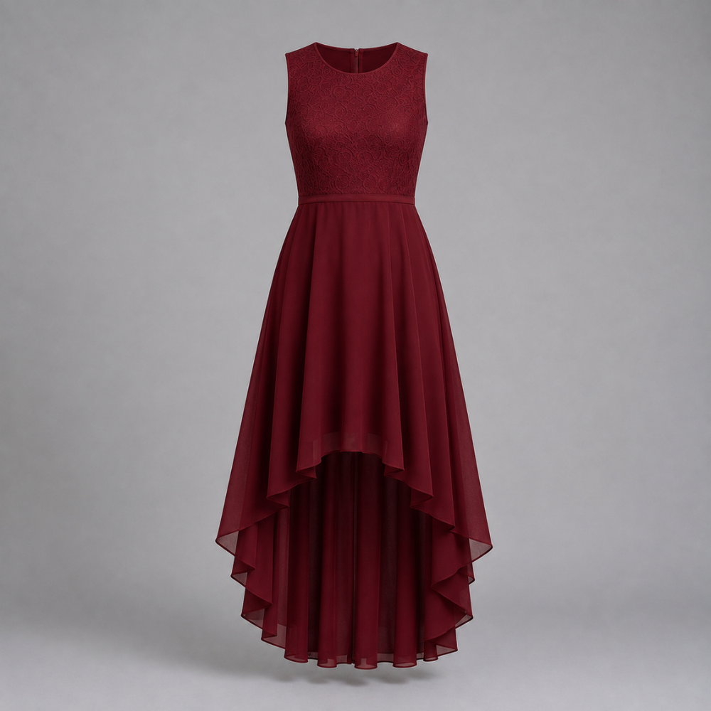 Madeline | Women's Wedding Guest Elegant High-Low Dress