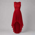 Madeline | Women's Wedding Guest Elegant High-Low Dress