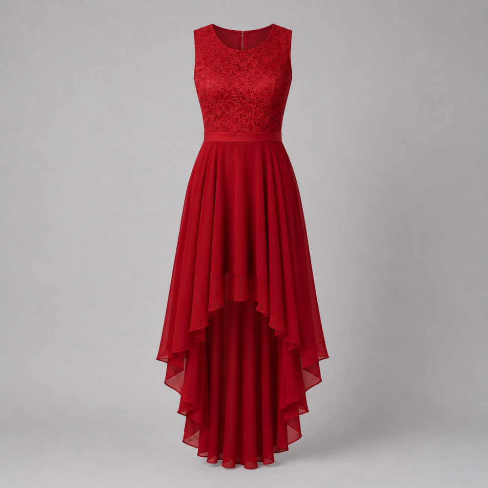 Madeline | Women's Wedding Guest Elegant High-Low Dress