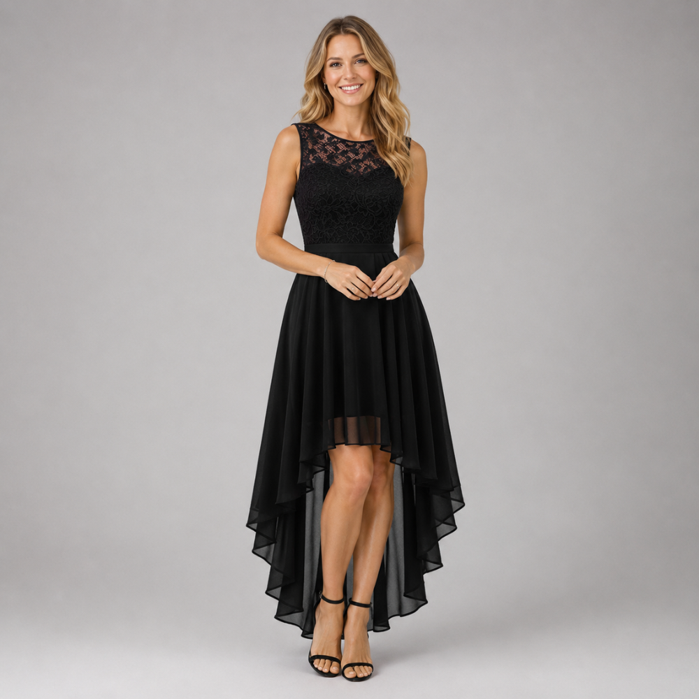Madeline | Women's Wedding Guest Elegant High-Low Dress