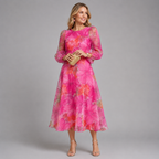 Rosalie | Women's Wedding Guest Formal Floral Midi Dress