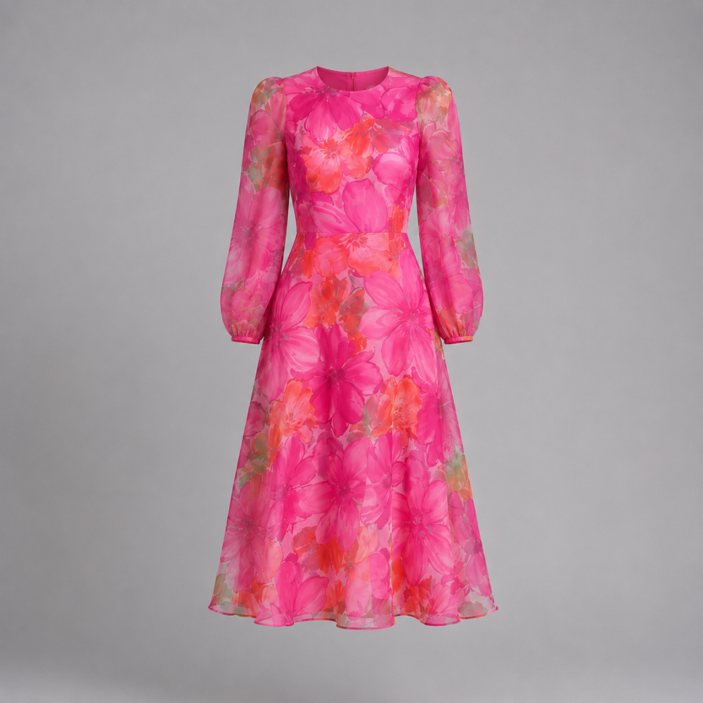 Rosalie | Women's Wedding Guest Formal Floral Midi Dress