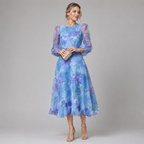 Rosalie | Women's Wedding Guest Formal Floral Midi Dress
