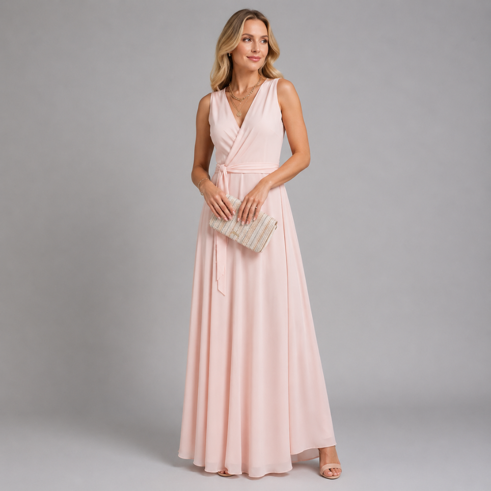 Selena | Women's Wedding Guest Elegant Wrap Maxi Dress