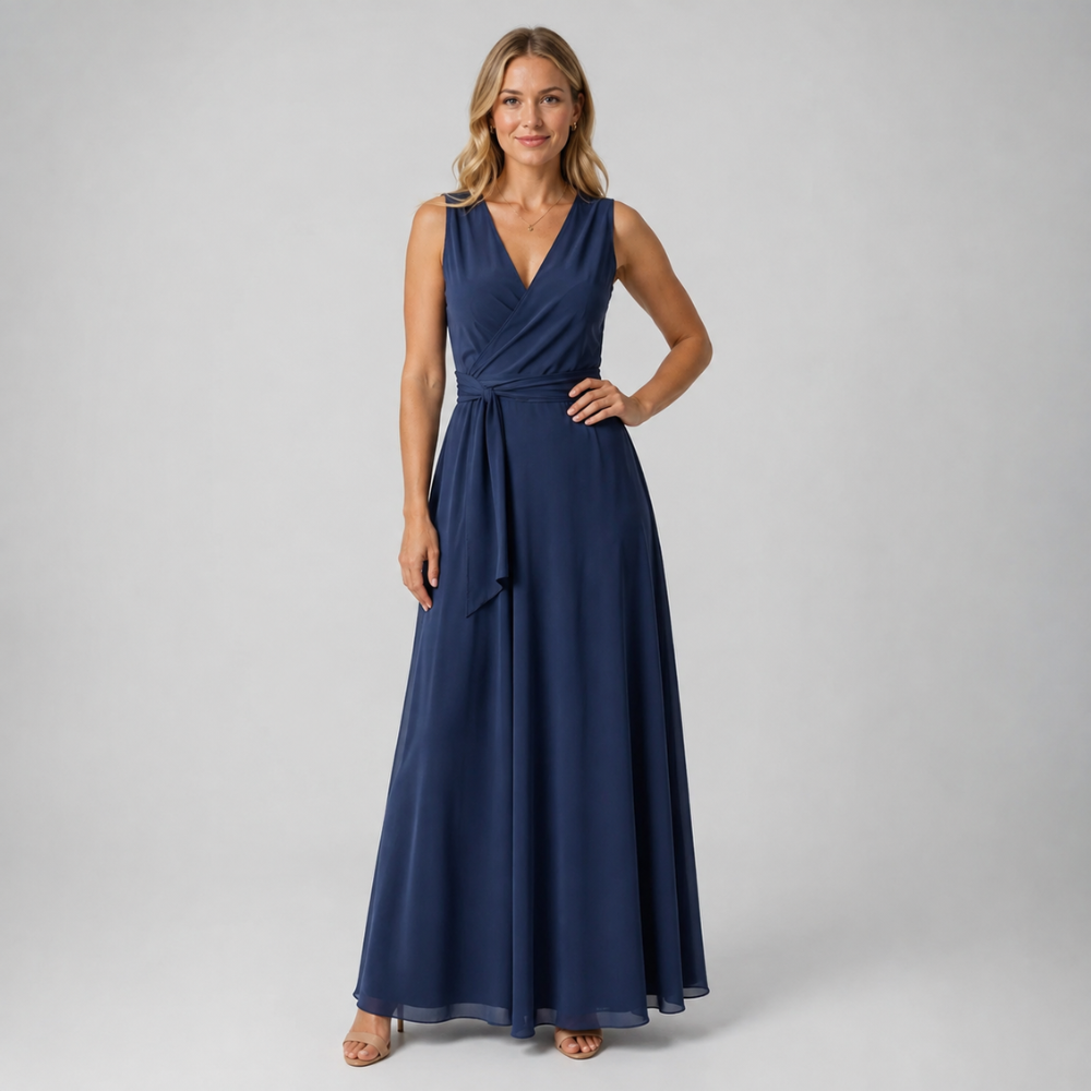 Selena | Women's Wedding Guest Elegant Wrap Maxi Dress