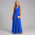 Selena | Women's Wedding Guest Elegant Wrap Maxi Dress